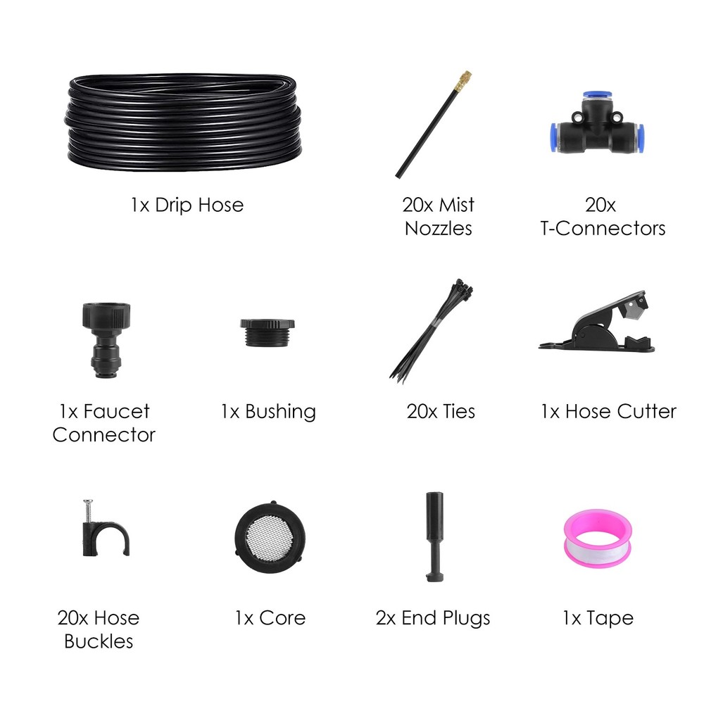 49Ft Drip Irrigation Kit Automatic Drip Irrigation System Garden Watering System