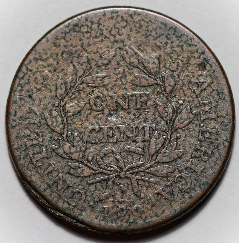 1798/7 Draped Bust Large Cent (S-152) - US 1c Copper Coin
