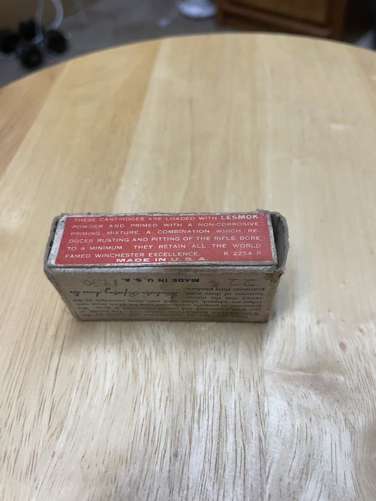 EMPTY Winchester Lestayn .22 Short Cartridge Box