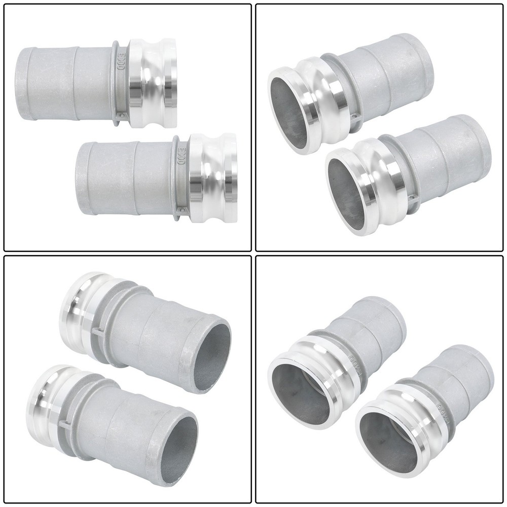 2 Pack Aluminum 3" Camlock Adapter Type E Lightweight Hose Connector