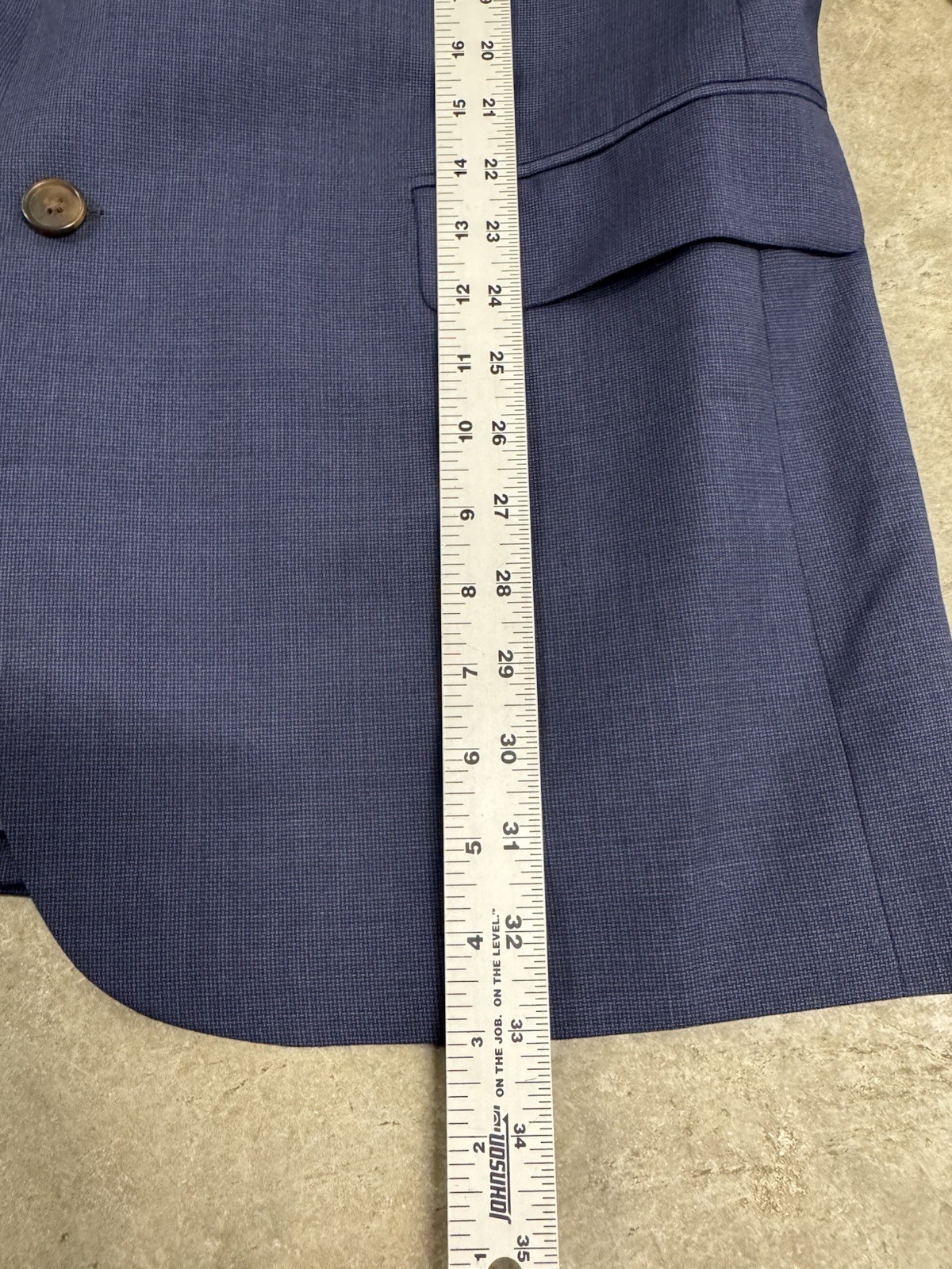 Brooks Brothers Blazer Jacket Mens 44L Blue Hopsack Tollegno Italy Wool Madison
