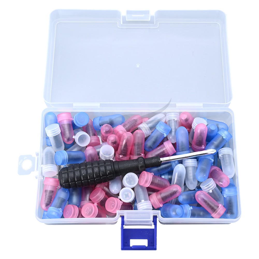 85x Car Tubeless Vacuum Tyre Puncture Repair Kit Screw Nails Tire Patch Plug New