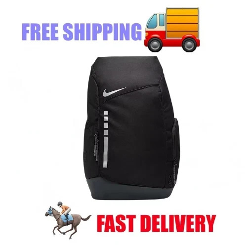 Nike Elite Pro Basketball Backpack BA6164 - Black/White, Durable One-Size NEW