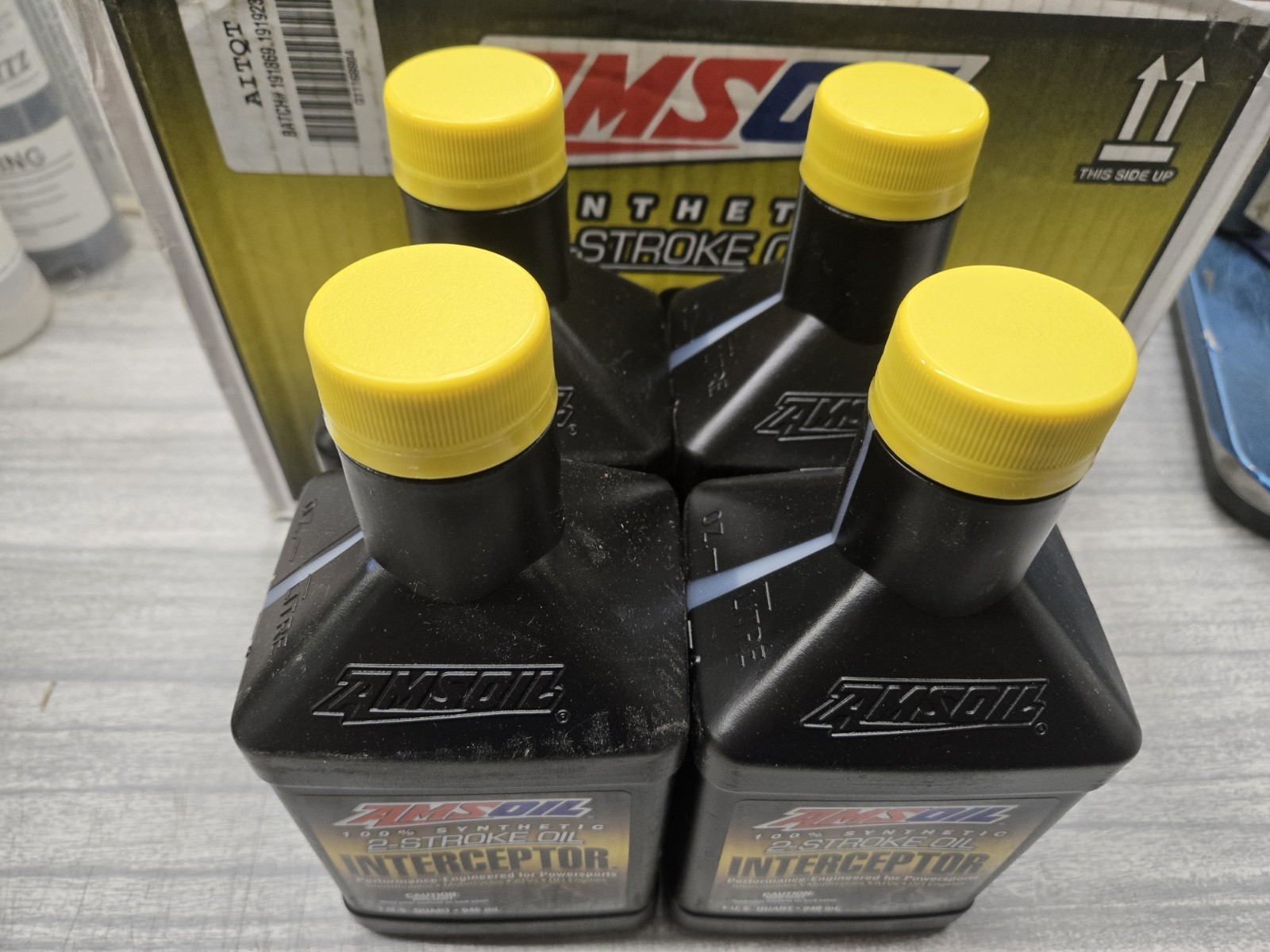 AMSOIL Interceptor 100% Synthetic 2-Stroke Oil- PACK OF 4 QUARTS