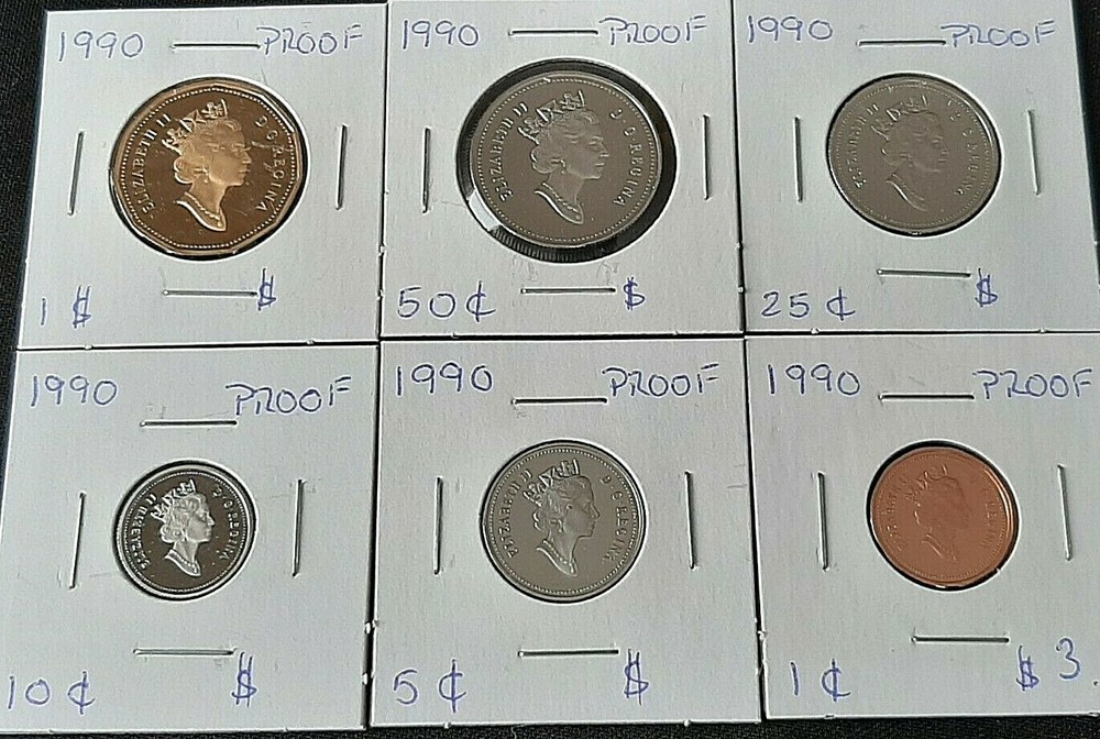 1990 Loonie Dollar Proof Set