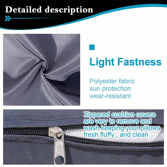 10X Outdoor Patio Furniture Cushion Cover Set Replacement Covers Slipcover