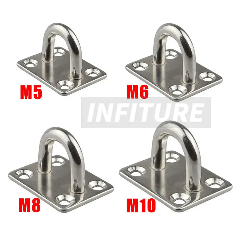 Pad Eye Plates Square Eye Plate Hook Mount Ceiling Fan A2 Stainless Steel M5-M10