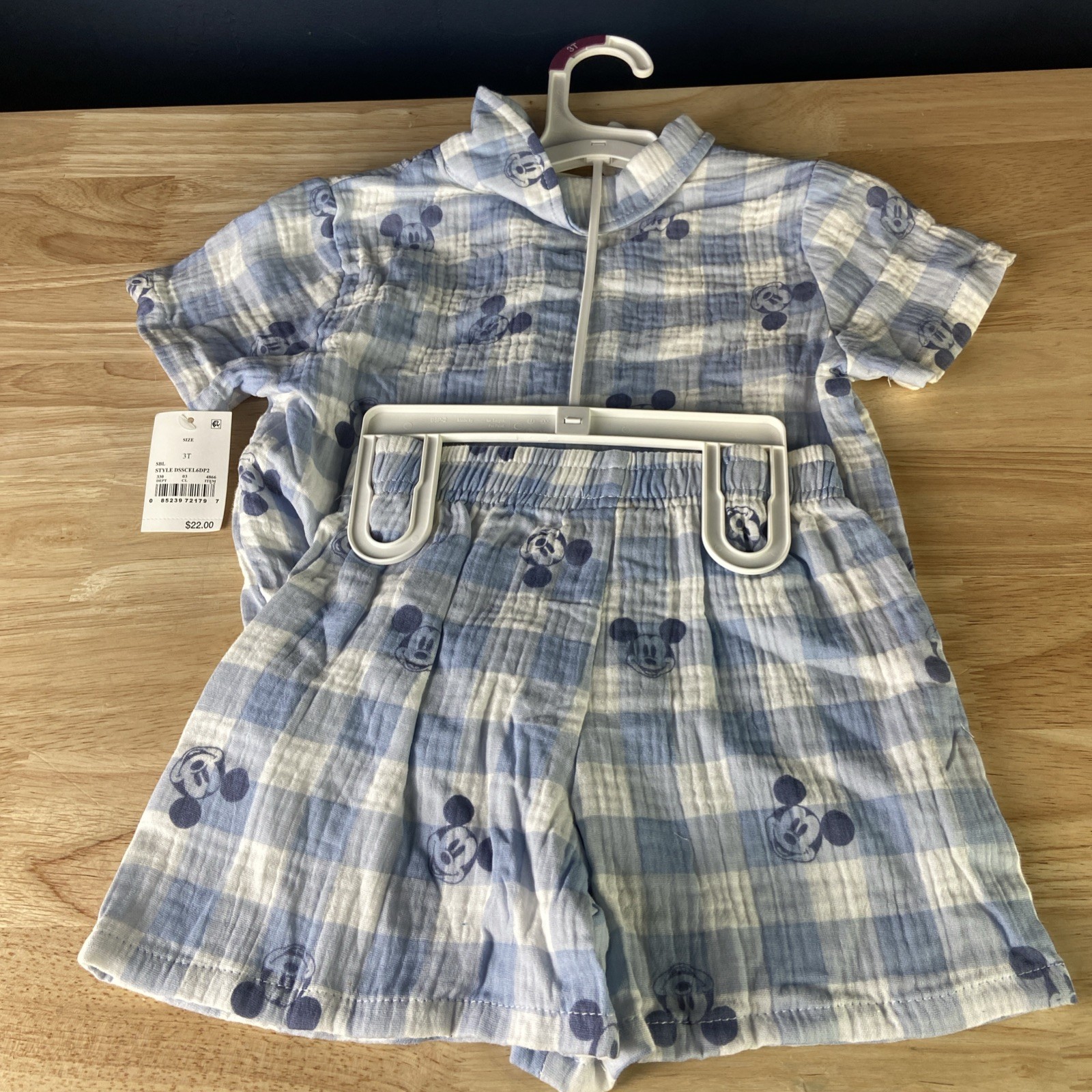 Disney Junior Mickey Mouse Boys Blue 3T Top And Bottom Set NWT