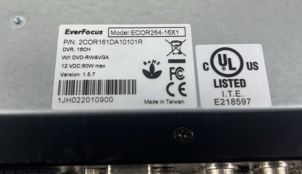 EverFocus ECOR264 - 16 Channel Security Camera Surveillance DVR w/Cables