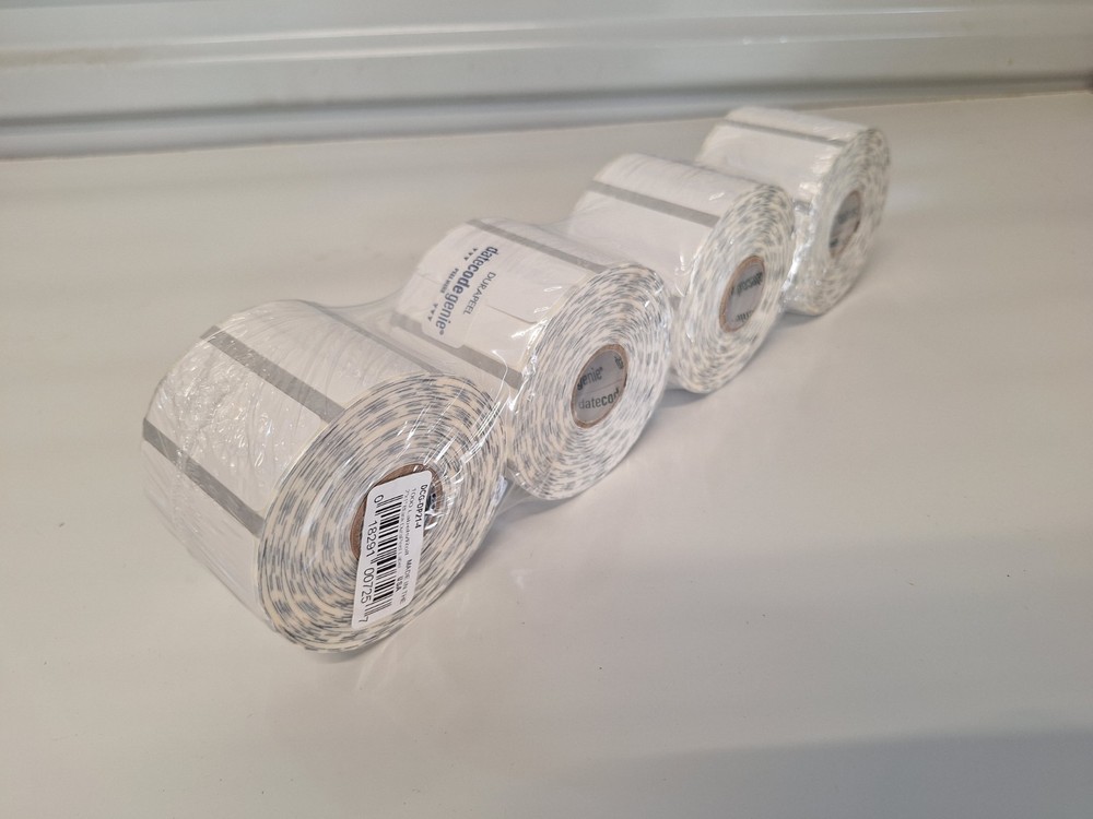 DayMark DateCodeGenie Labels - DCG-DP21-4M - White - 4 Roll Sleeve
