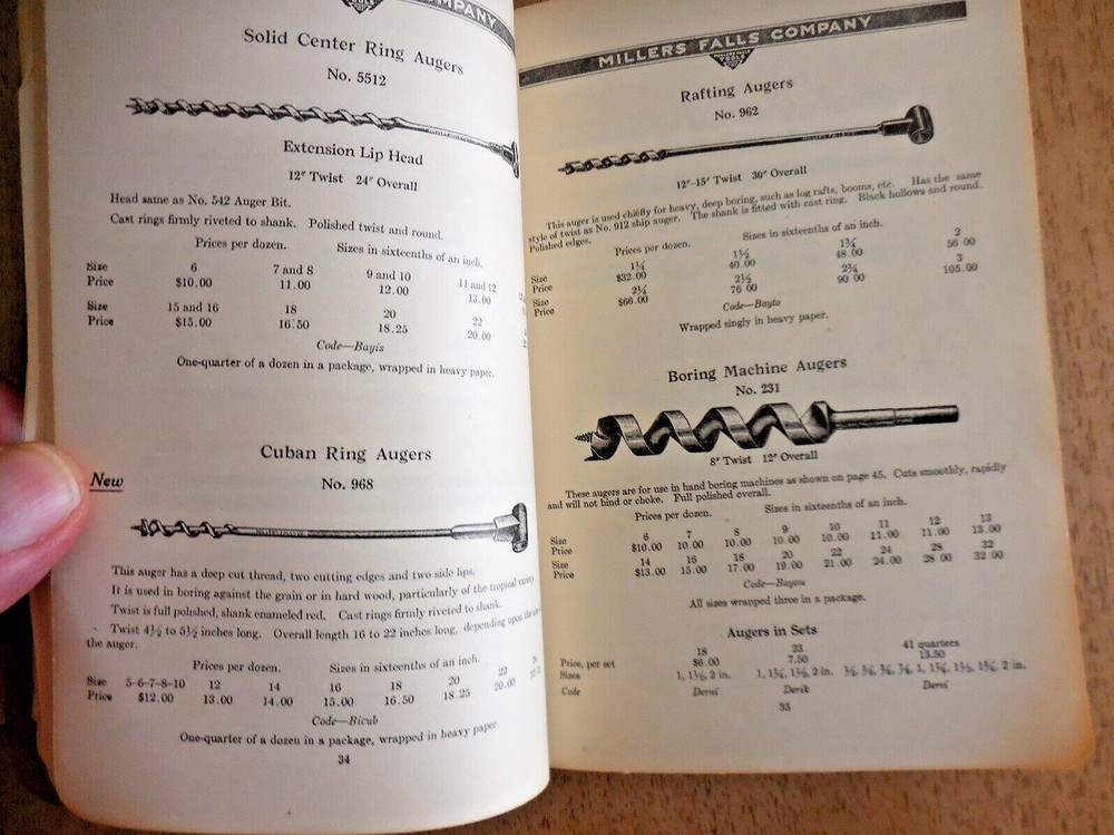 Millers Falls Tool Catalog B 1925 Edition - Illustrated with Index