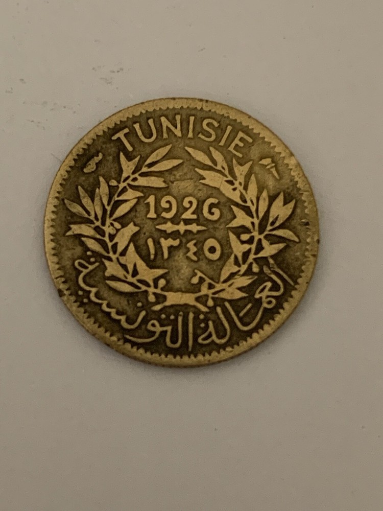 1926 Tunisia 50 Centimes Coin