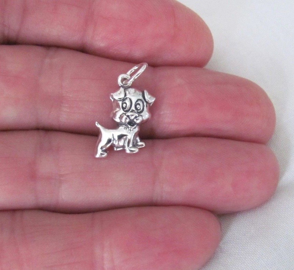 Sterling Silver puppy dog charm