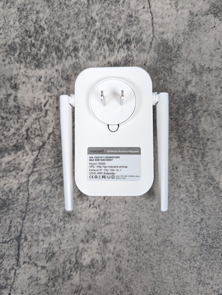 Macard N300 White 300 Mbps Wireless Repeater & WiFi Range Extender TESTED