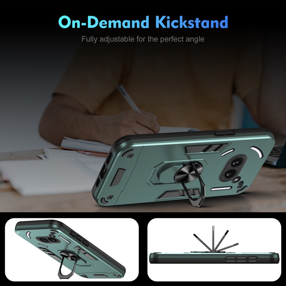 For Nothing Phone (2a) Plus Shockproof Armor Ring Holder Dual Layer Case Cover