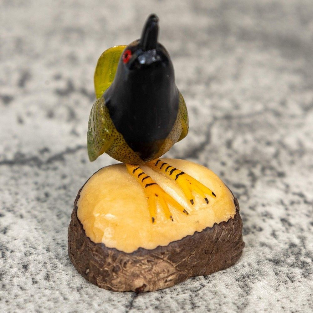 Seed Eater Bird Tagua Carving