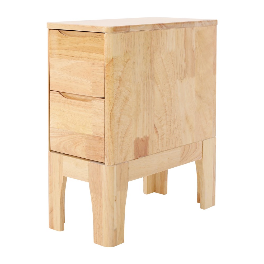 Bedside Table, Wood Color Sofa Side Table, Bedside Table with Drawers 20*40*50cm