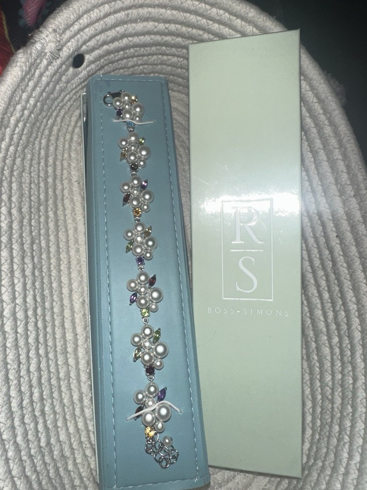 Ross Simons Multicolor Gemstone & Pearl 925 Silver Beaded Set
