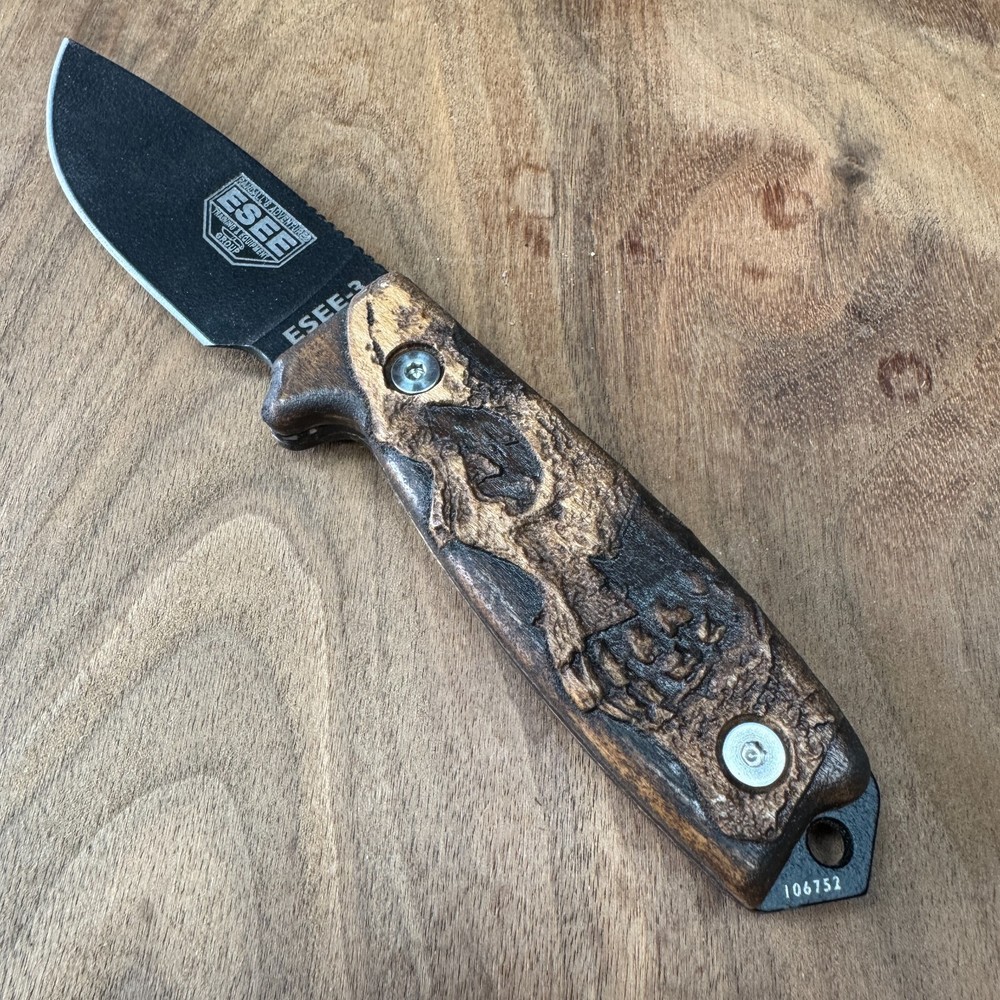Shadowskull scales compatible with ESEE-3/4 knife Maple
