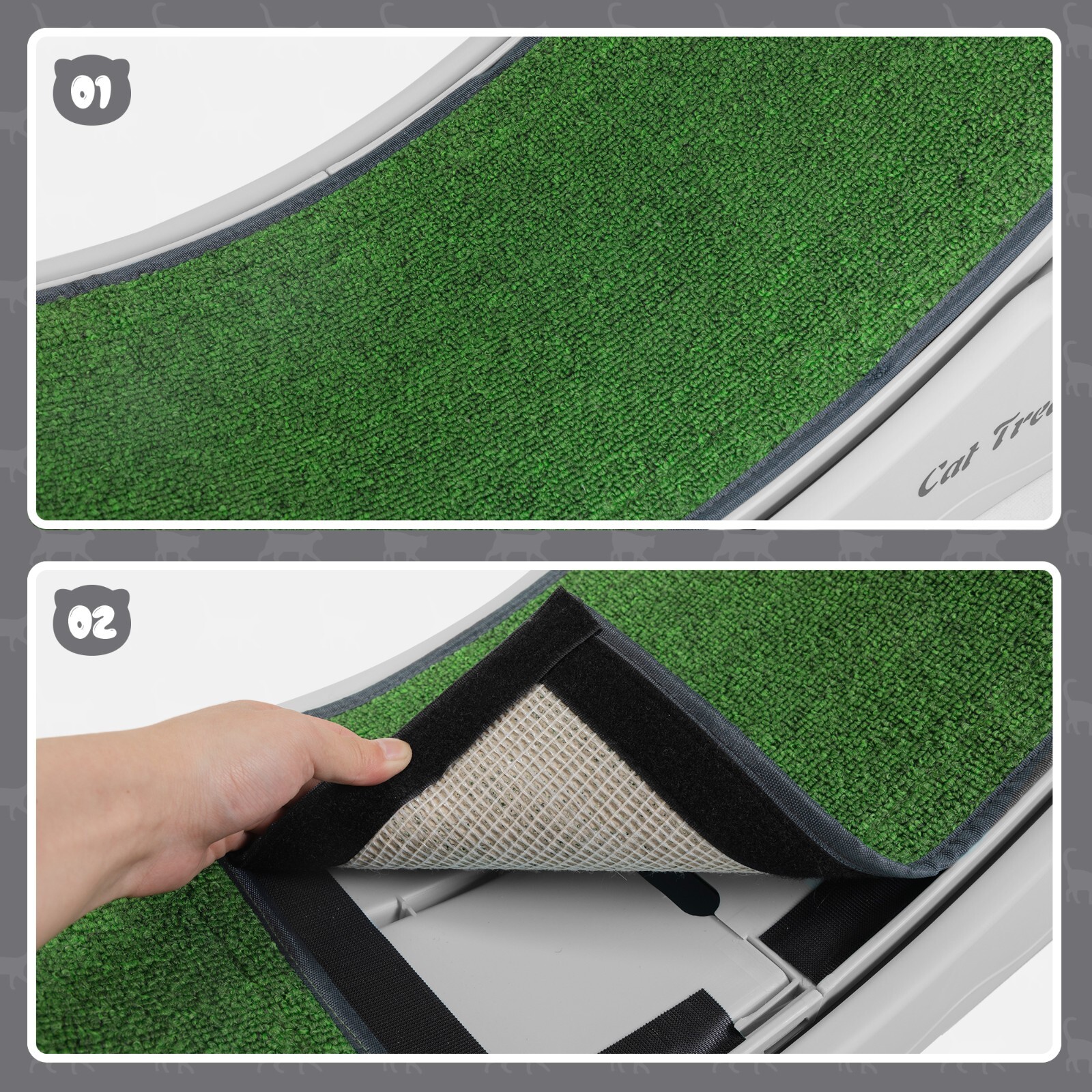 COZIWOW 31.5" Cat Treadmill Exercise Running Wheel Nonslip Carpet Teaser Indoor