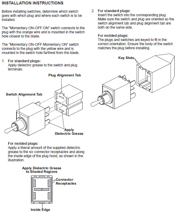 SNOWEX BLIZZARD SNOW PLOW SWITCH PLUG REPAIR END SWITCHES BOOT 45075 40576 69900