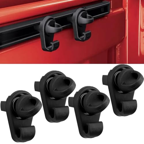 Bed Rail Tie Down with Hooks 4 Pack Mini Bed Rail Cleats Compatible with