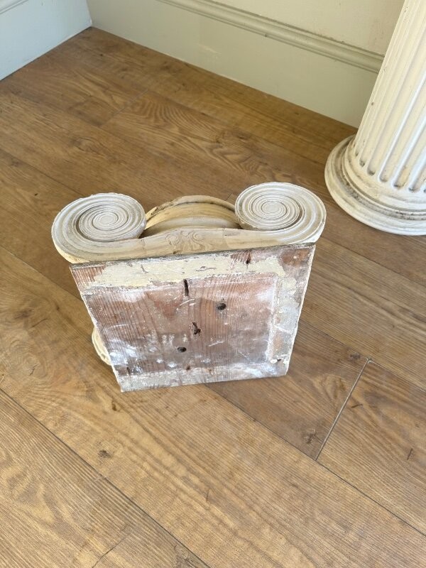 Antique wooden Corinthian columns
