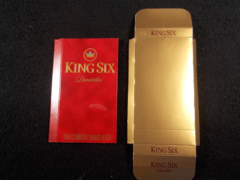 Vintage Kings Six Empty Cigarette Packet Box