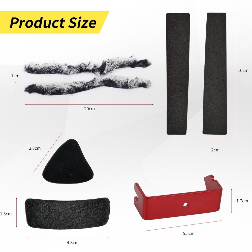 Bow String Silencers for Recurve Bow, Bow String Silencer Set with Fur Arrow ...