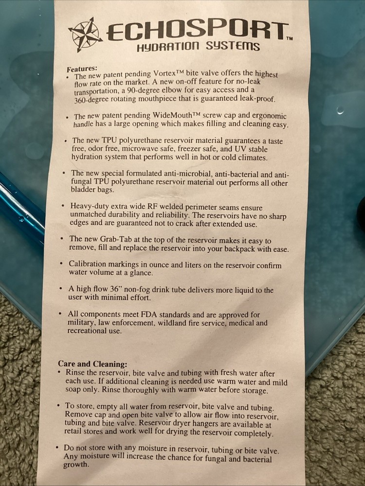 ECHO SPORT Hydration Bladder 3L