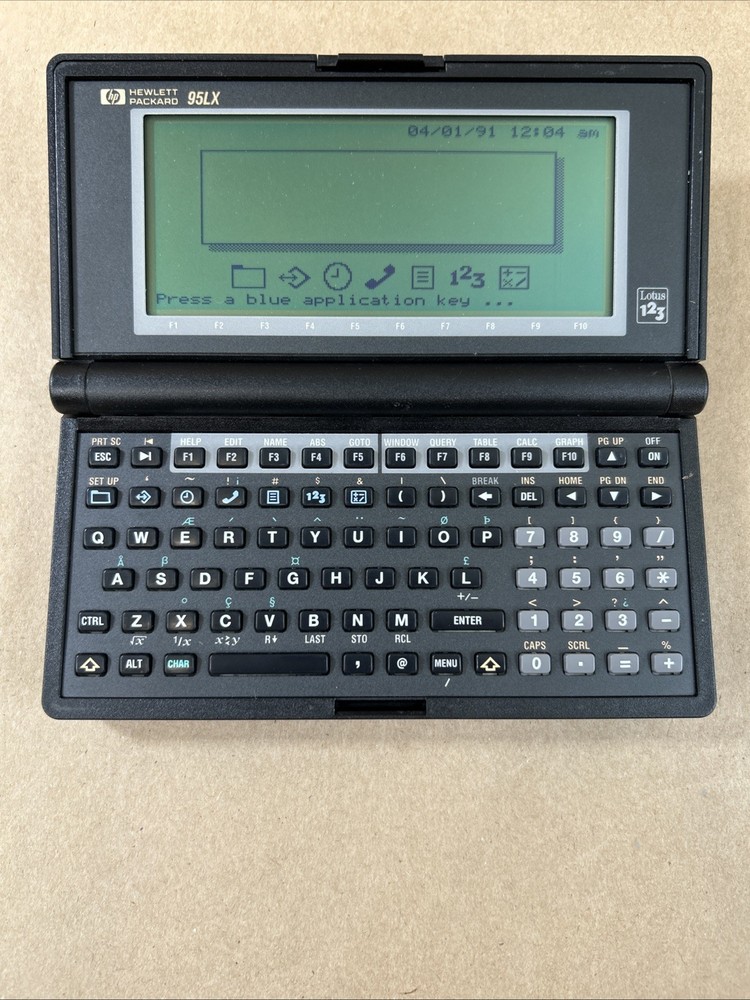 HP 95LX Palmtop Handheld Computer MS-DOS Tested Working Vintage PC