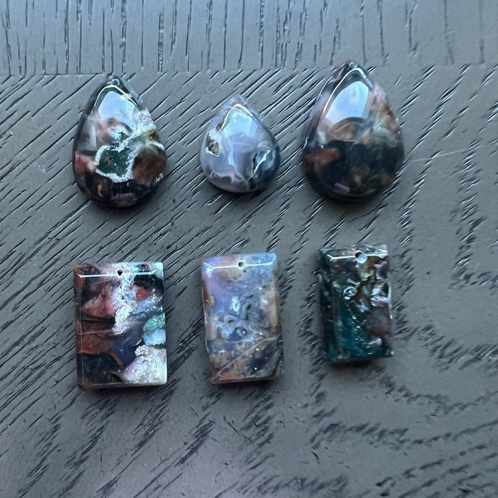 (ONE) Beautiful ocean jasper pendant (ONE)