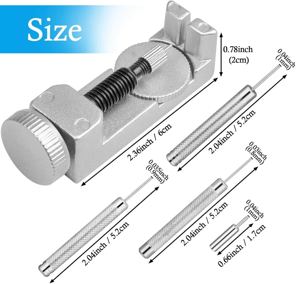Watch Link Removal Tool Kit, Cridoz Watch Pin Removal Tool with 12pcs Replace...