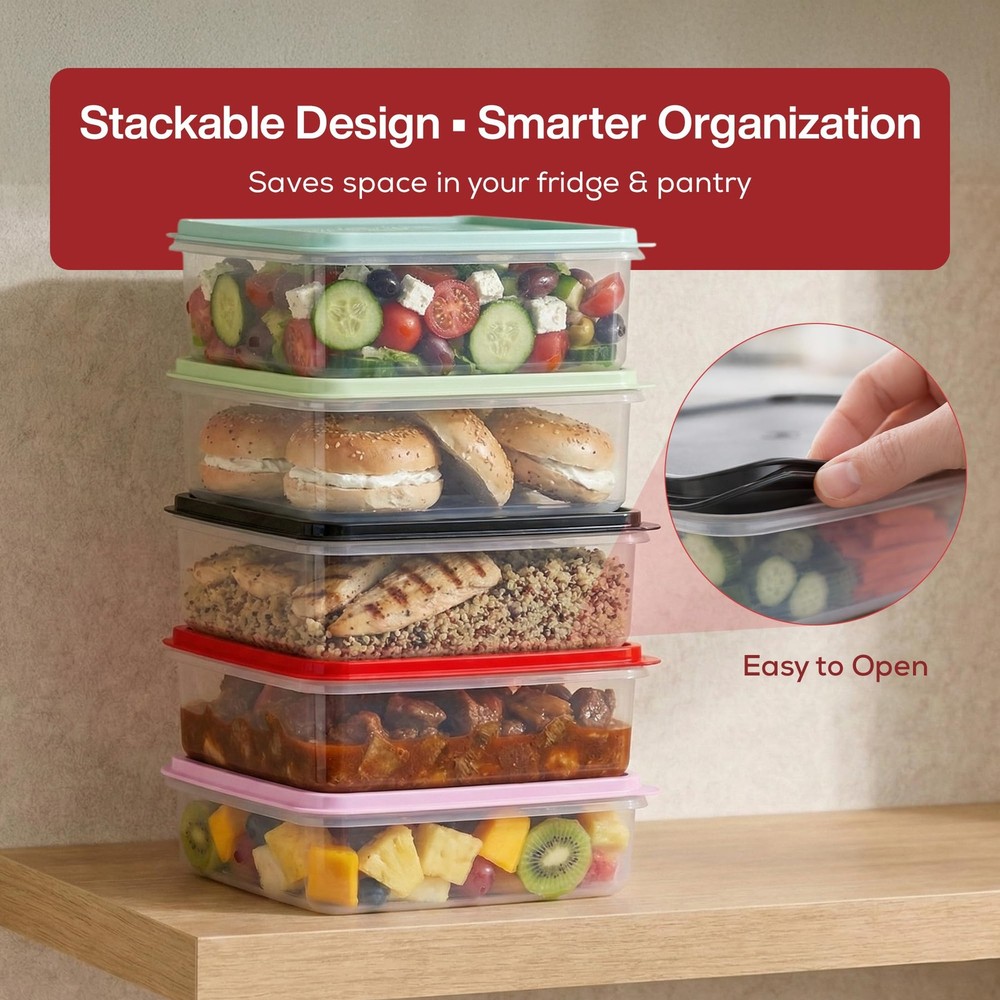 Plastic Storage Container with Lid 3L Cupcake Carrier Leakproof Cookie