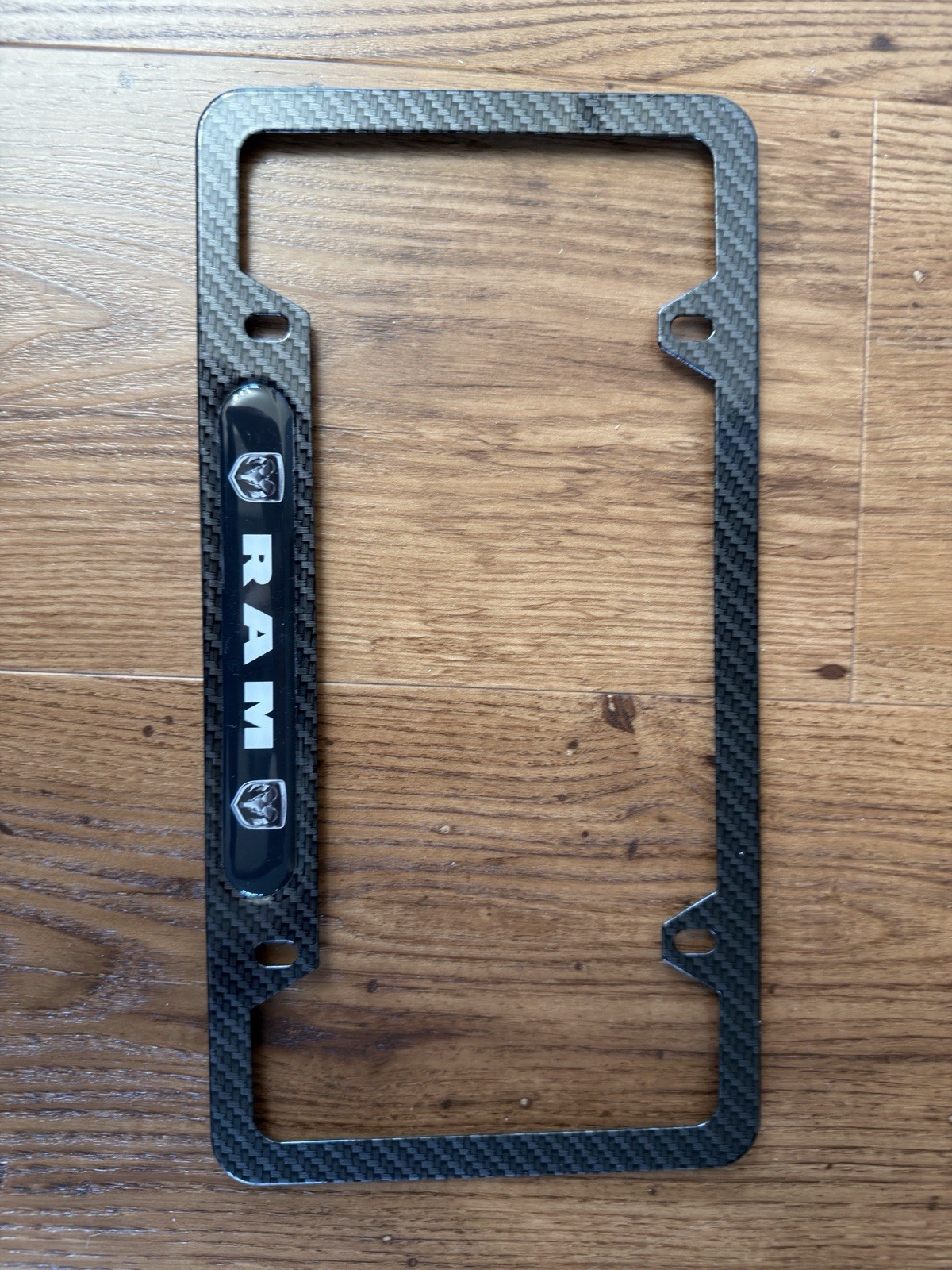 Ram Carbon Fiber-Style License Plate Frames (Set of 2) – Hardware Included