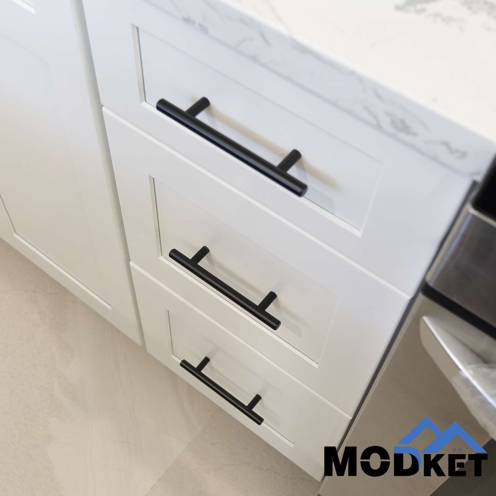 Matte Black 304 Grade Stainless Steel Kitchen Cabinet Handles Pulls Knobs Drawer