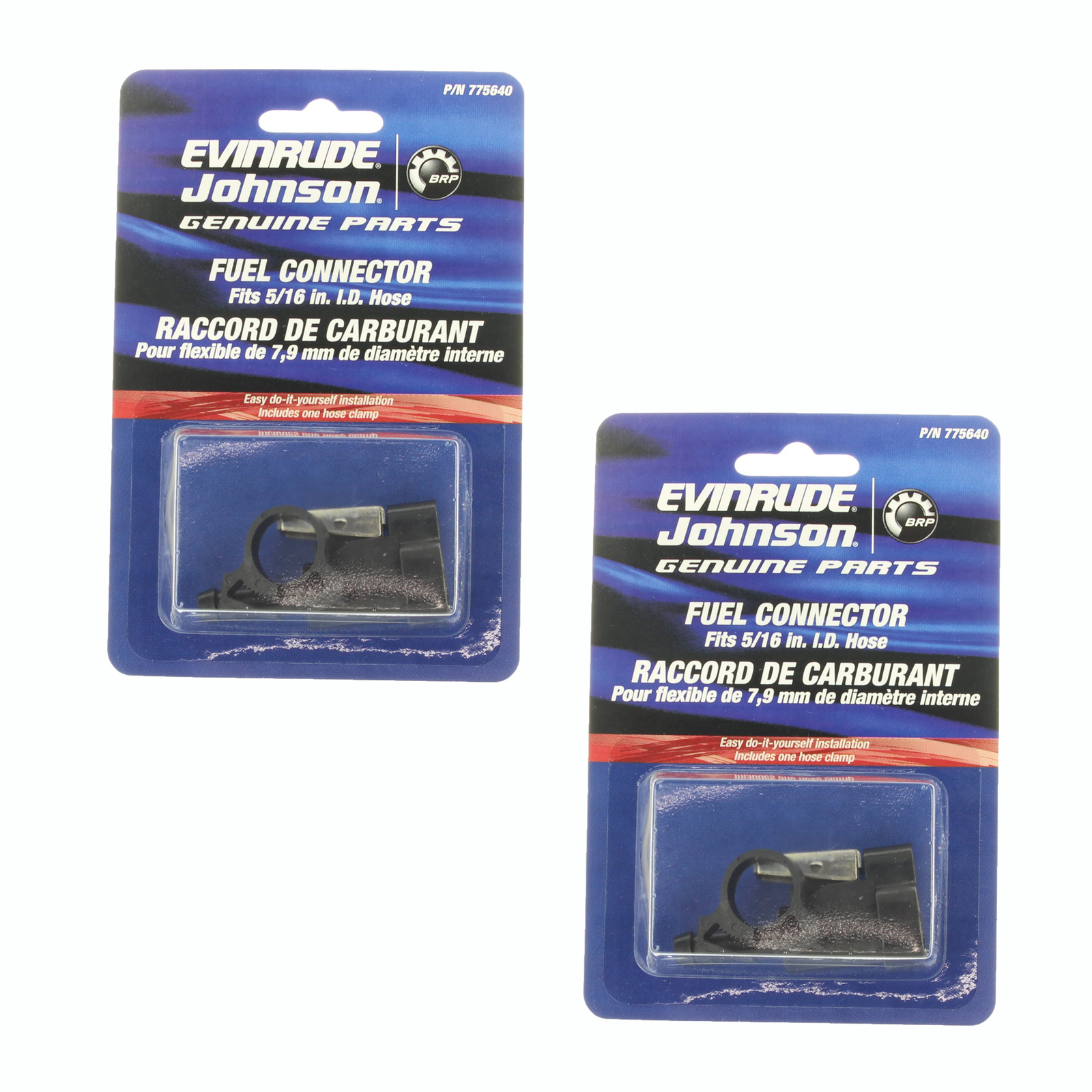 Johnson Evinrude OMC New OEM 5/16" Fuel Connector Kit, Pack Of 2, 0775640