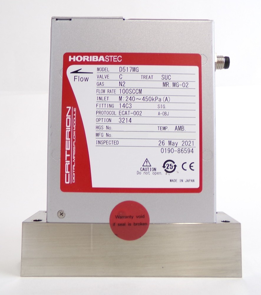 Horiba STEC D517MG Mass Flow Controller MFC CRITERION D500 Working