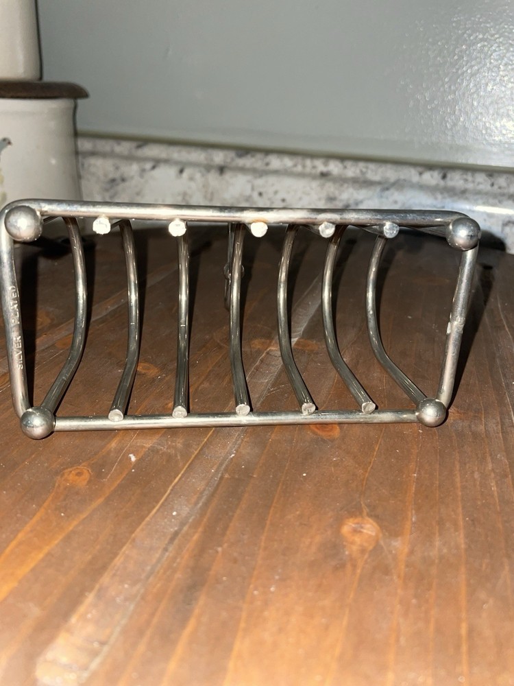 Silver Plated 6-Slot Toast Rack Vintage Metalware