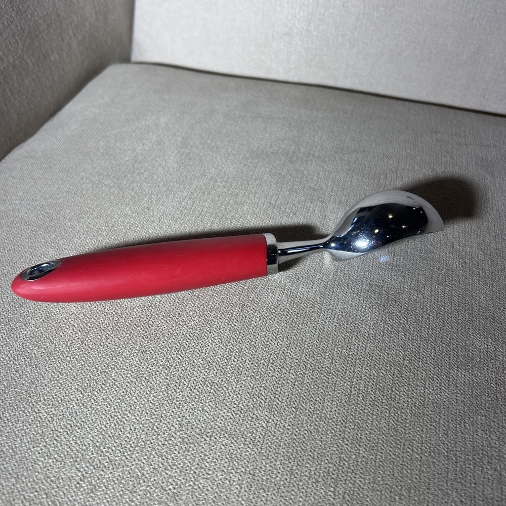 Farberware Ice Cream Scoop Red Thick Handle Stainless