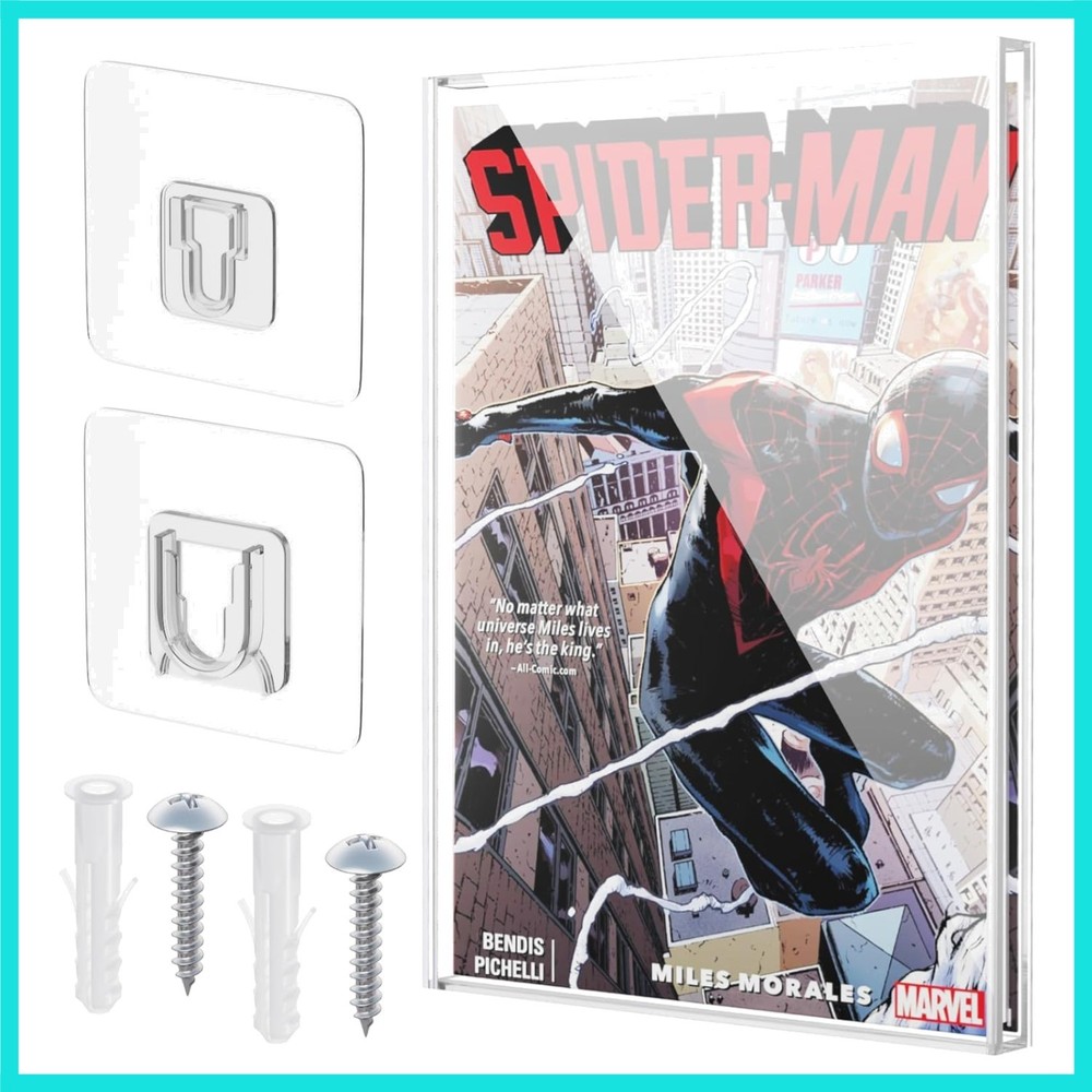 Clear Display Case for Comic Book, Acrylic Comic Book Frame Wall Mount, Colle...