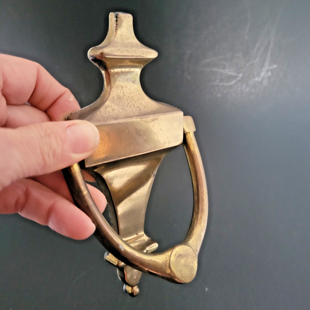 Solid Brass Door Knocker – Classic Colonial Design – Vintage Hardware