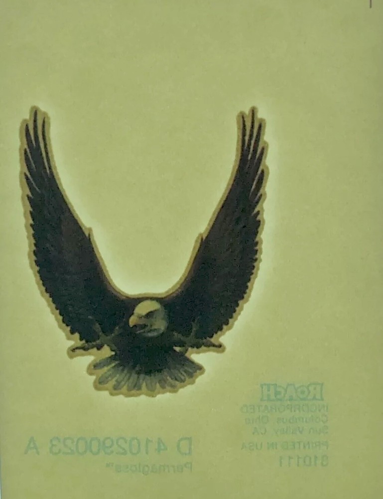 Original Vintage Eagle Bird Mini Iron On Transfer
