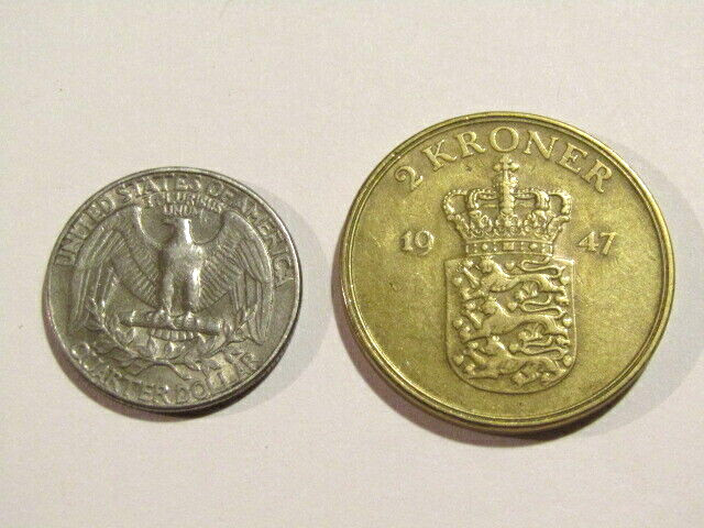 Denmark 1947 2 Kroner Coin