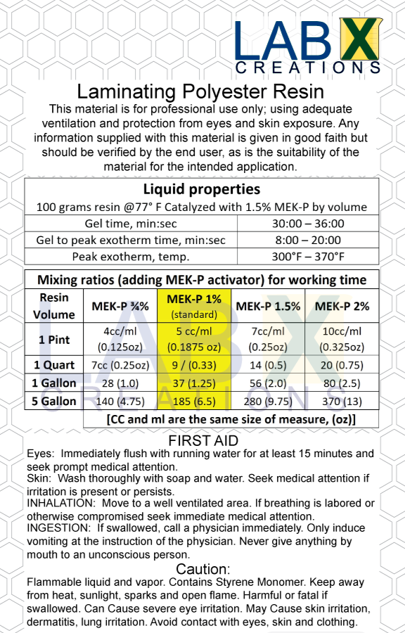 PREMIUM 2G POLYESTER RESIN 2 Gallon +MEKP (Laminating fiberglass, biaxle, cloth)