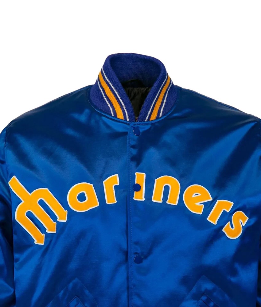 Seattle Mariners 1982 Bomber Blue Jacket with FREE SHIPPING