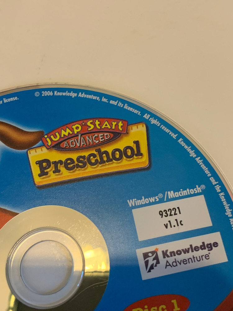 Jump Start Advanced Preschool 4 CD-ROM Software Set Incl. User Guide Windows/Mac