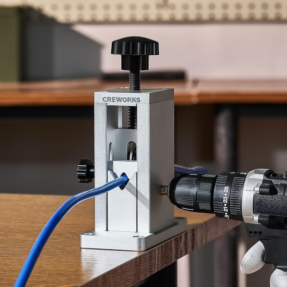 Manual Wire Stripper Machine with Adjustable Feed Hole, Portable Cable Wire S...