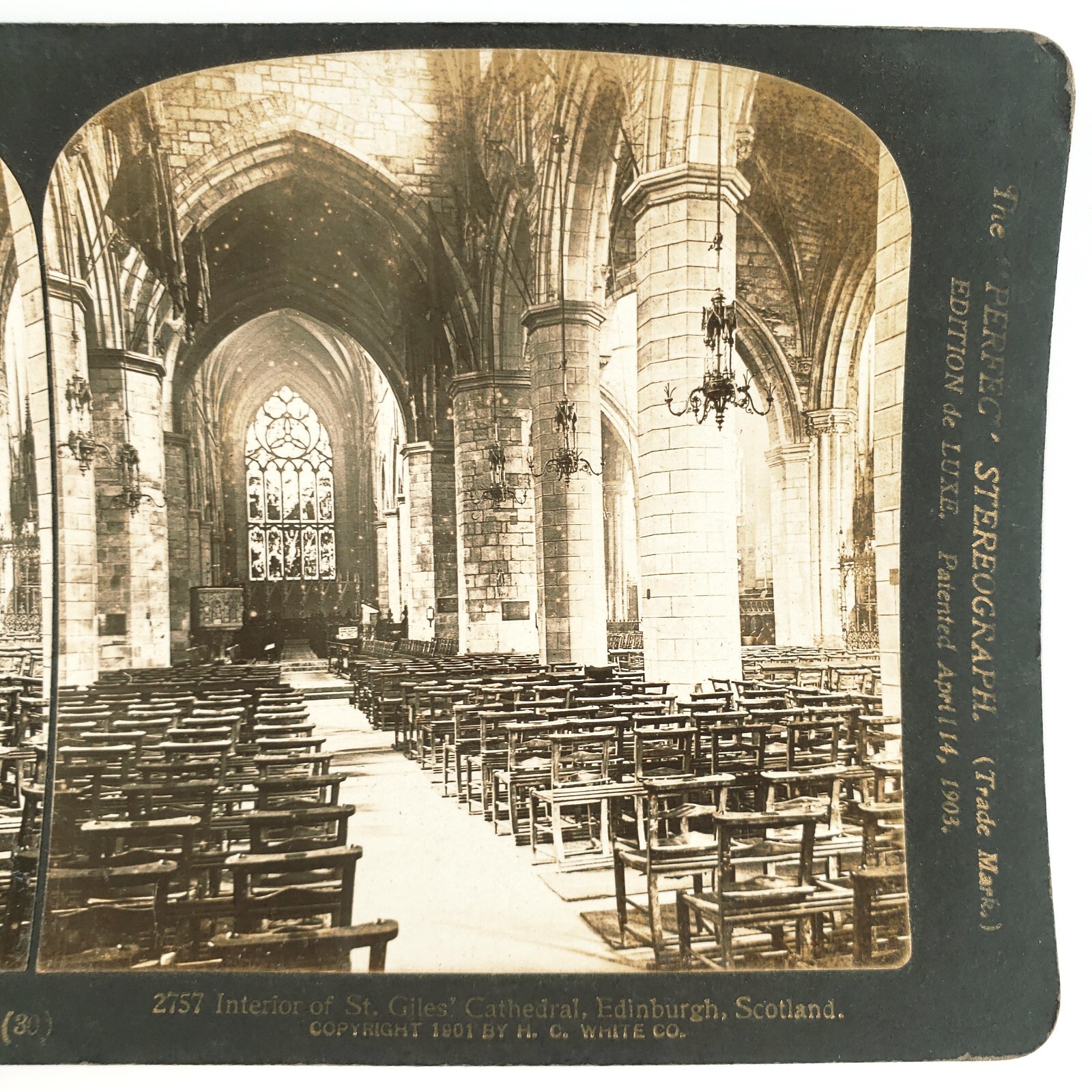 Edinburgh St Giles Cathedral Stereoview c1901 H C White Scotland Church H1678