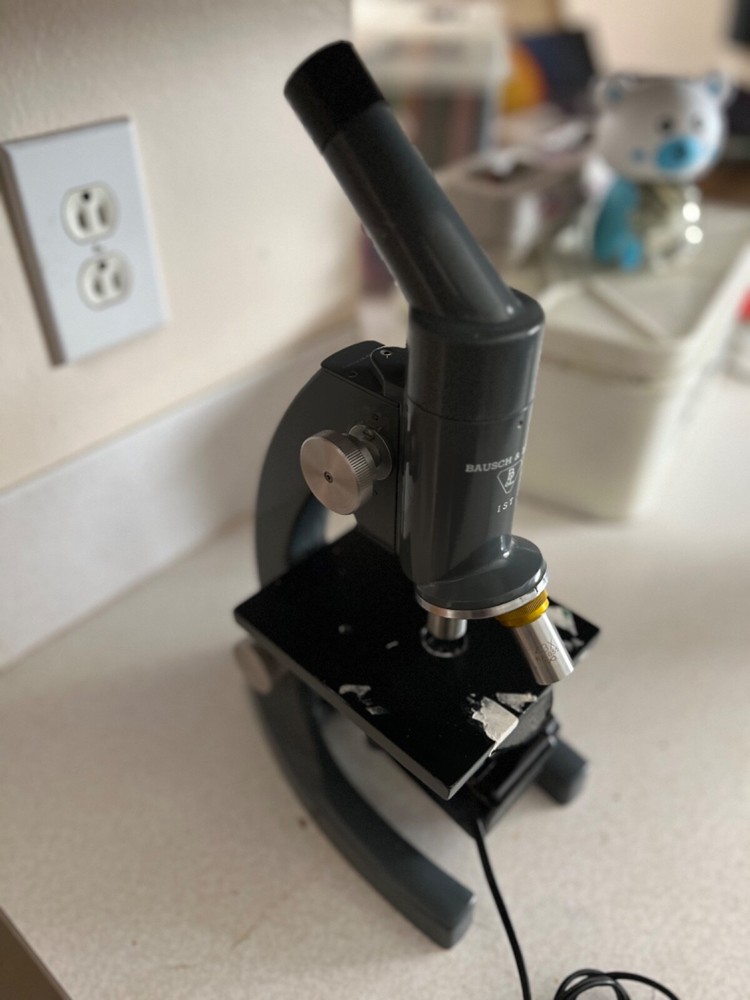 Bausch & Lomb ST Microscope, Two Objectives, Light - Vintage